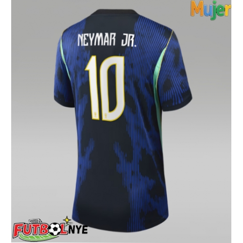 Camiseta Brasil Neymar Jr #10 Visitante Equipación para mujer Mundial 2026 manga corta